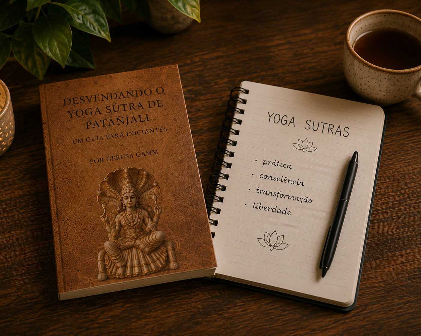 Livro Desvendando os Yôga Sutras e caderno de prática